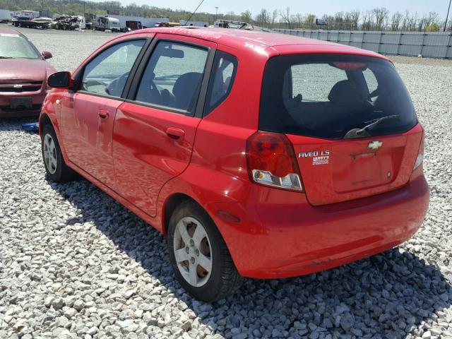 KL1TD62655B462661 - 2005 CHEVROLET AVEO BASE Qırmızı foto 3