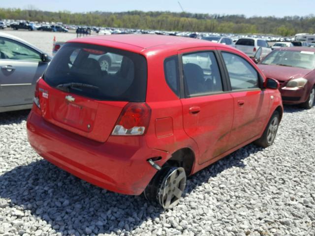 KL1TD62655B462661 - 2005 CHEVROLET AVEO BASE Qırmızı foto 4