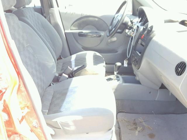 KL1TD62655B462661 - 2005 CHEVROLET AVEO BASE Qırmızı foto 5