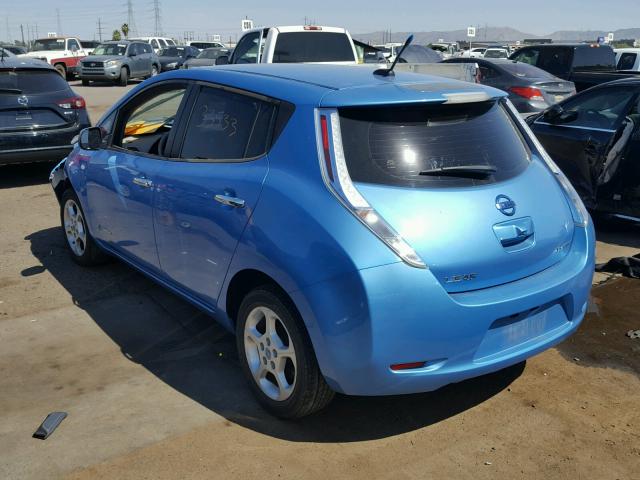 JN1AZ0CPXCT021351 - 2012 NISSAN LEAF SV BLUE photo 3