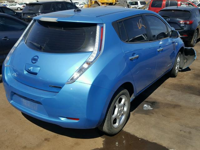 JN1AZ0CPXCT021351 - 2012 NISSAN LEAF SV BLUE photo 4