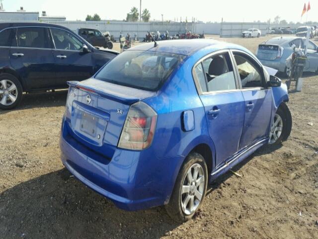 3N1AB6APXBL702607 - 2011 NISSAN SENTRA 2.0 BLUE photo 4