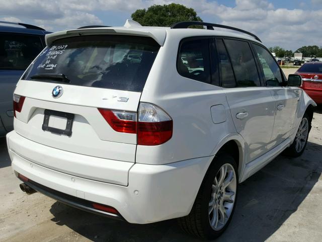 WBXPC93408WJ04170 - 2008 BMW X3 3.0SI WHITE photo 4