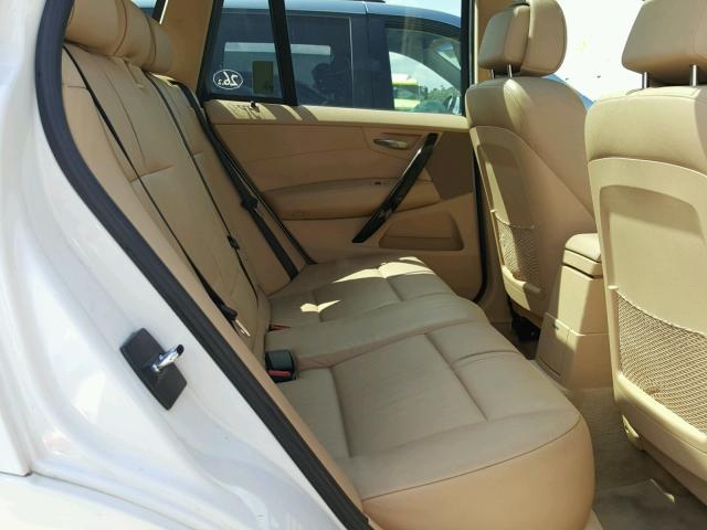 WBXPC93408WJ04170 - 2008 BMW X3 3.0SI WHITE photo 6