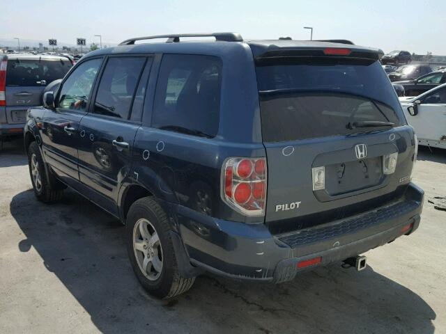 5FNYF18556B000545 - 2006 HONDA PILOT BLUE photo 3