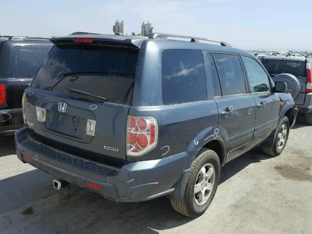 5FNYF18556B000545 - 2006 HONDA PILOT BLUE photo 4