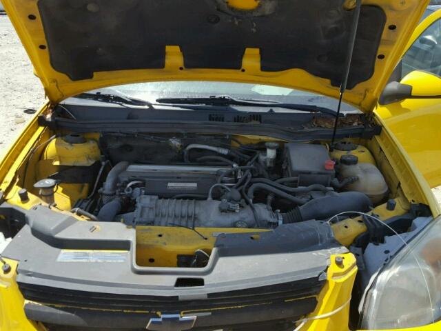 1G1AP14P357613492 - 2005 CHEVROLET COBALT SS YELLOW photo 7