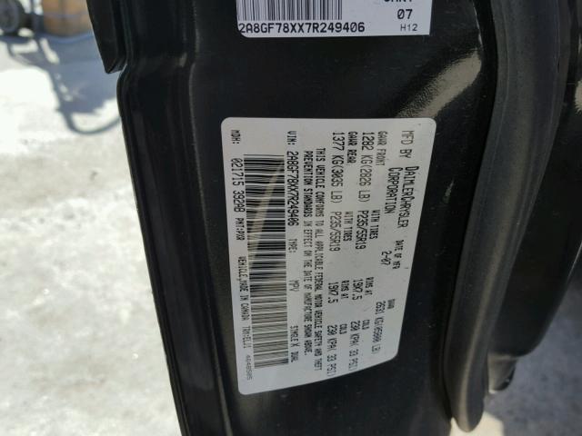 2A8GF78XX7R249406 - 2007 CHRYSLER PACIFICA L შავი ფოტო 10