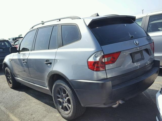 WBXPA73485WC47036 - 2005 BMW X3 2.5I GRAY photo 3