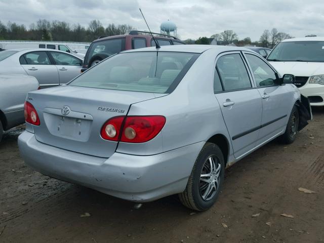 1NXBR32E75Z498430 - 2005 TOYOTA COROLLA CE SILVER photo 4