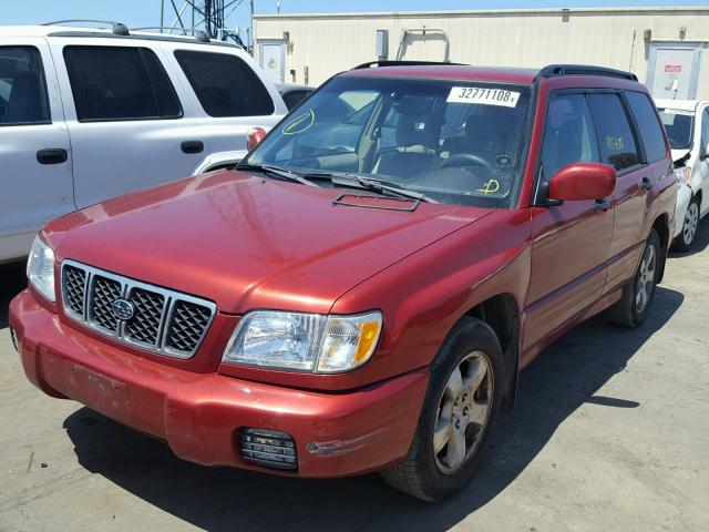 JF1SF65692H714274 - 2002 SUBARU FORESTER S RED photo 2