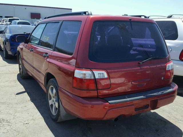 JF1SF65692H714274 - 2002 SUBARU FORESTER S RED photo 3