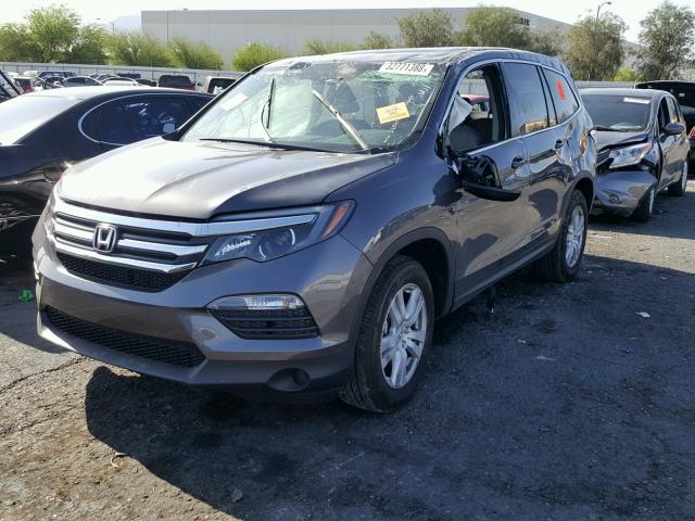 5FNYF5H14HB041269 - 2017 HONDA PILOT LX CHARCOAL photo 2