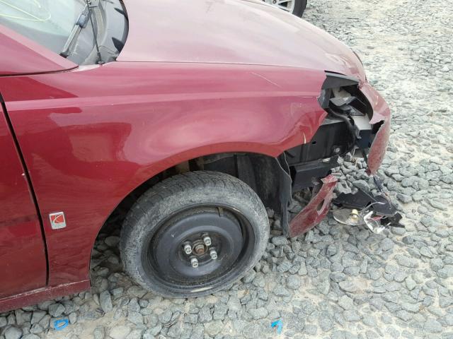 1G8AJ55F26Z147088 - 2006 SATURN ION LEVEL RED photo 9
