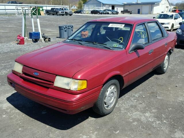 1FAPP36X0NK102626 - 1992 FORD TEMPO GL RED photo 2