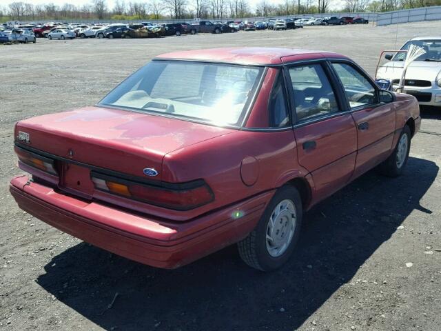 1FAPP36X0NK102626 - 1992 FORD TEMPO GL RED photo 4