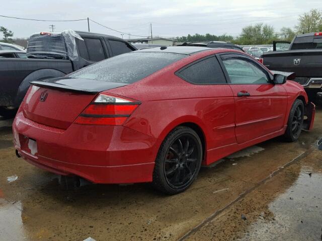 1HGCS228X8A010466 - 2008 HONDA ACCORD EXL RED photo 4