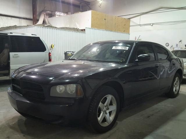 2B3KA43G68H265598 - 2008 DODGE CHARGER BLACK photo 2