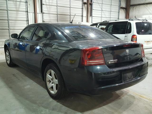 2B3KA43G68H265598 - 2008 DODGE CHARGER BLACK photo 3