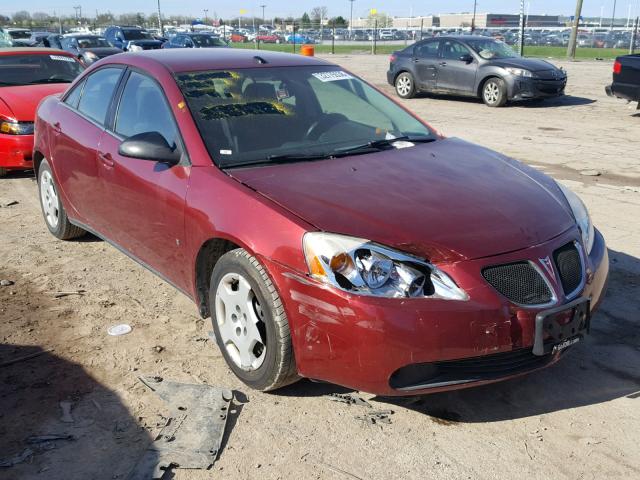 1G2ZF57B484232412 - 2008 PONTIAC G6 VALUE L RED photo 1