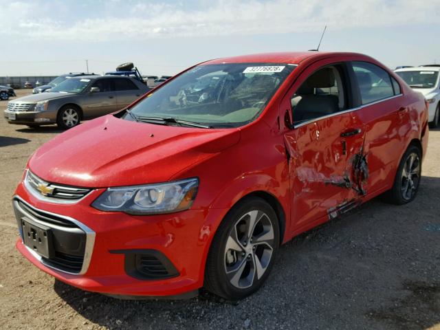 1G1JF5SB4H4100890 - 2017 CHEVROLET SONIC PREM RED photo 2