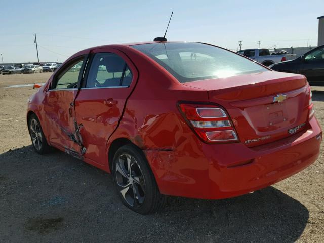 1G1JF5SB4H4100890 - 2017 CHEVROLET SONIC PREM RED photo 3