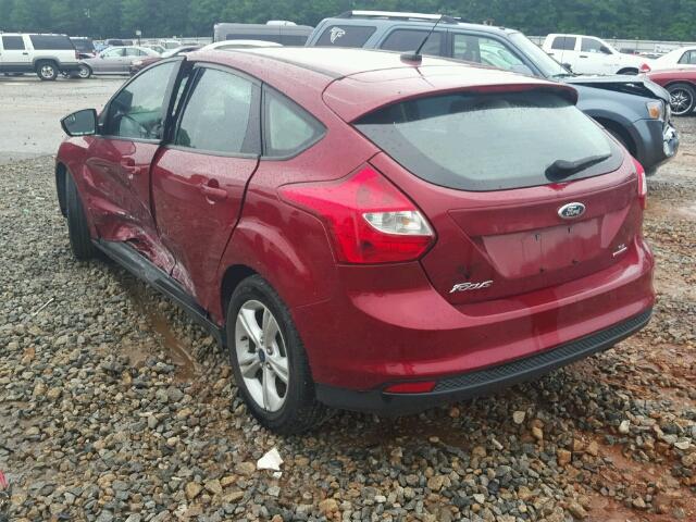 1FADP3K2XEL318944 - 2014 FORD FOCUS SE RED photo 3