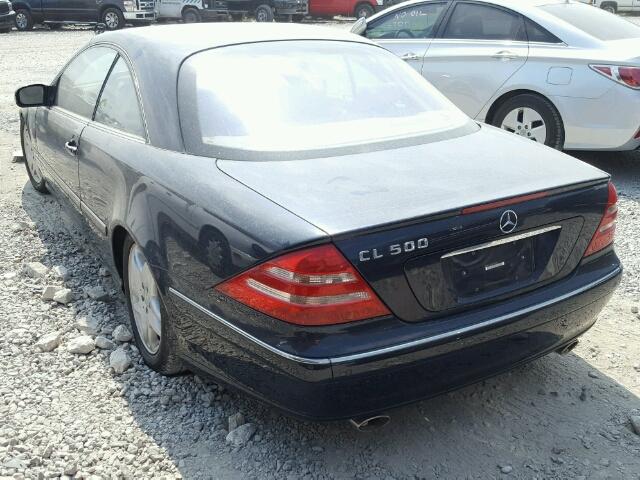 WDBPJ75J42A028630 - 2002 MERCEDES-BENZ CL 500 BLUE photo 3