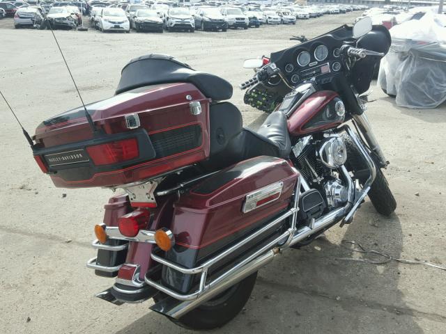 1HD1FCW13YY609633 - 2000 HARLEY-DAVIDSON FLHTCUI BURGUNDY photo 4