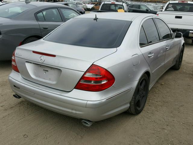 WDBUF70J55A757252 - 2005 MERCEDES-BENZ E 500 SILVER photo 4