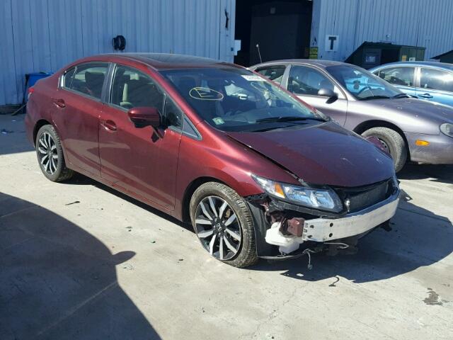 19XFB2F98FE220203 - 2015 HONDA CIVIC EXL ბურგუნდია ფოტო 1