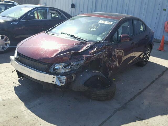 19XFB2F98FE220203 - 2015 HONDA CIVIC EXL ბურგუნდია ფოტო 2