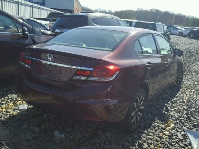 19XFB2F98FE220203 - 2015 HONDA CIVIC EXL ბურგუნდია ფოტო 4
