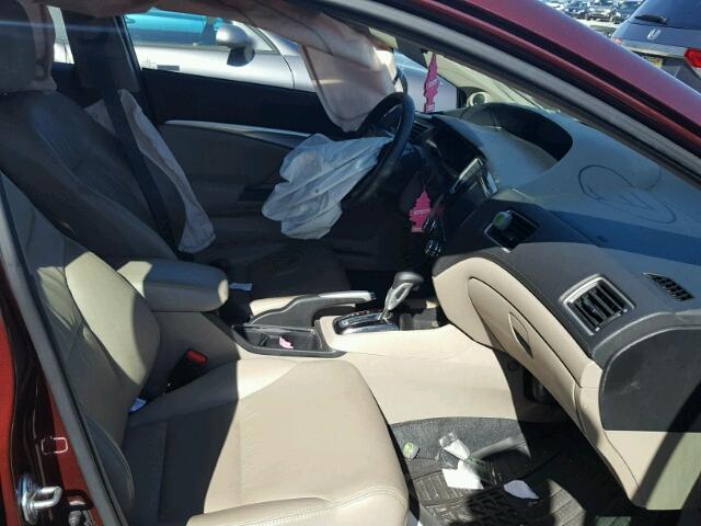 19XFB2F98FE220203 - 2015 HONDA CIVIC EXL ბურგუნდია ფოტო 5