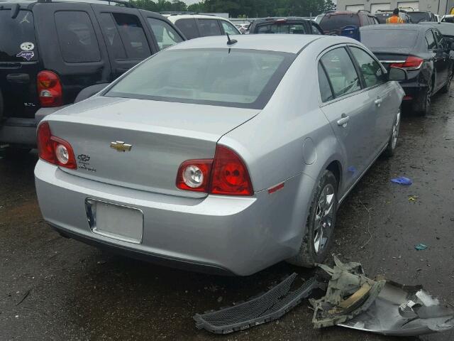 1G1ZB5EB0AF161626 - 2010 CHEVROLET MALIBU LS SILVER photo 4