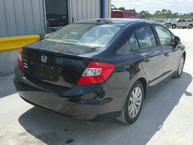 19XFB2F9XCE030284 - 2012 HONDA CIVIC EXL BLACK photo 4