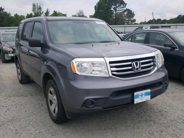 5FNYF3H27FB032317 - 2015 HONDA PILOT LX GRAY photo 1