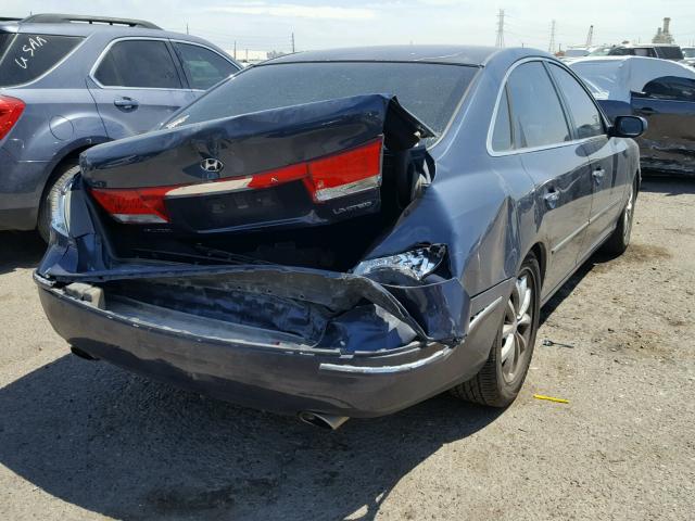 KMHFC46F96A102741 - 2006 HYUNDAI AZERA SE BLUE photo 4