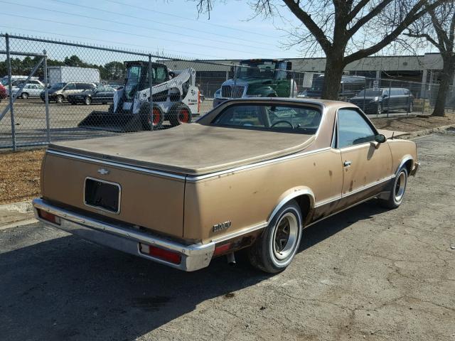 3GCCW80H3FS920965 - 1985 CHEVROLET EL CAMINO GOLD photo 4