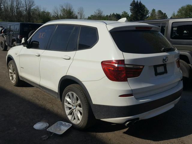 5UXWX9C50DLK59592 - 2013 BMW X3 XDRIVE2 WHITE photo 3