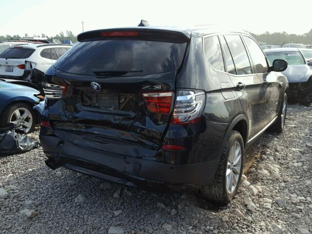 5UXWX9C52D0A24812 - 2013 BMW X3 XDRIVE2 BLACK photo 4