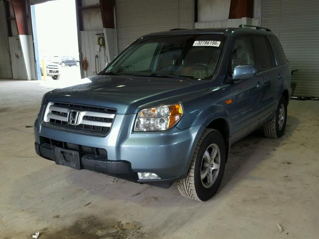 5FNYF28696B041579 - 2006 HONDA PILOT EX BLUE photo 2