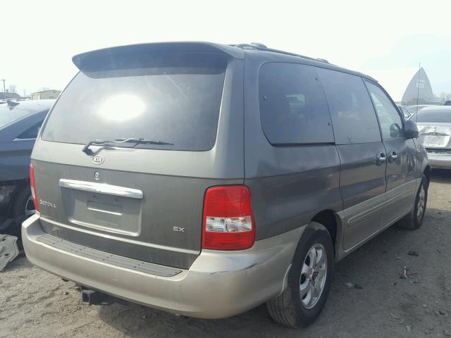 KNDUP131146586685 - 2004 KIA SEDONA EX BROWN photo 4