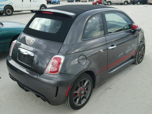 3C3CFFJH2ET258165 - 2014 FIAT 500 ABARTH GRAY photo 4