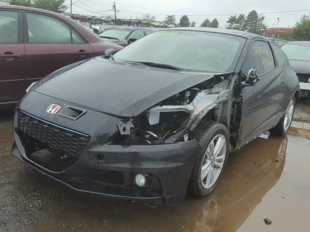 JHMZF1C65DS001018 - 2013 HONDA CR-Z EX BLACK photo 2