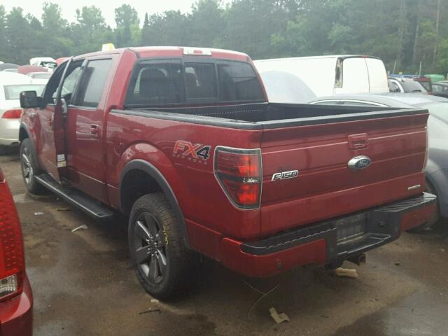 1FTFW1EF6EKF61570 - 2014 FORD F150 RED photo 3