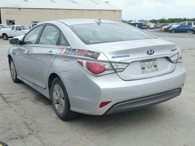 KMHEC4A40DA075797 - 2013 HYUNDAI SONATA HYB SILVER photo 3