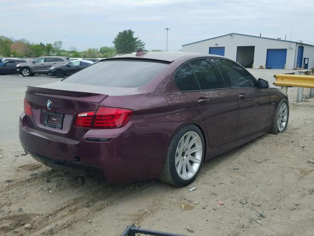 WBAFU7C57CDU61172 - 2012 BMW 535 XI PURPLE photo 4