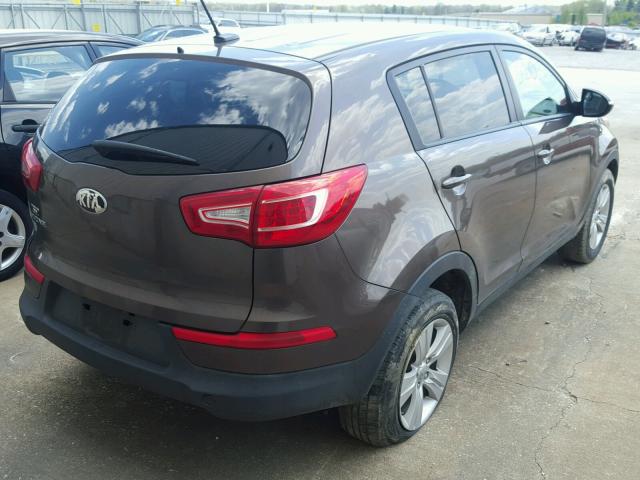 KNDPB3A23D7349919 - 2013 KIA SPORTAGE B BROWN photo 4