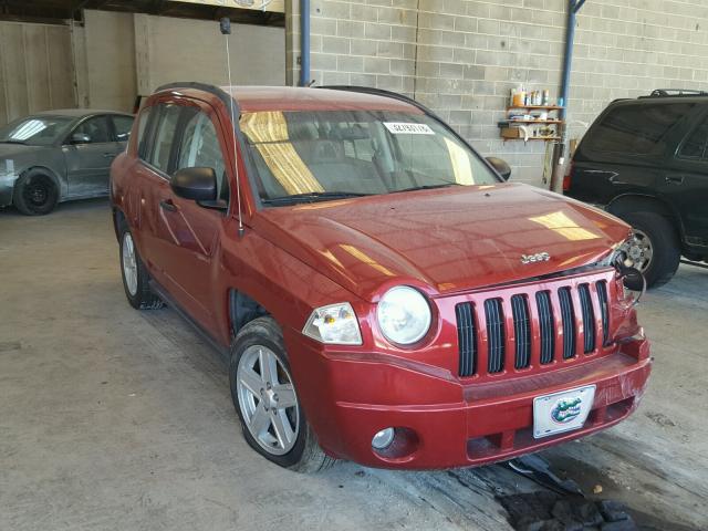 1J8FT47W97D428101 - 2007 JEEP COMPASS RED photo 1